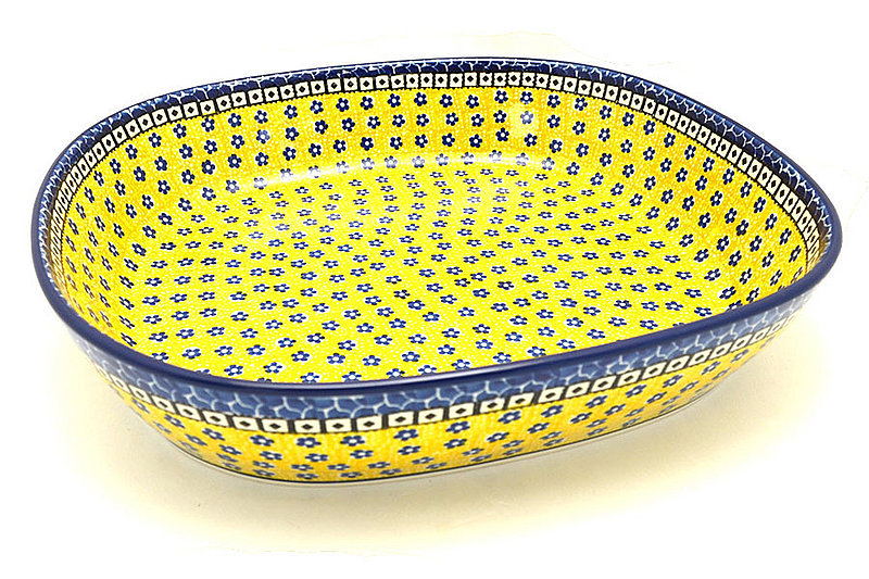 Ceramika Artystyczna Polish Pottery Baker - Rounded Rectangular - Sunburst 157-859a (Ceramika Artystyczna)