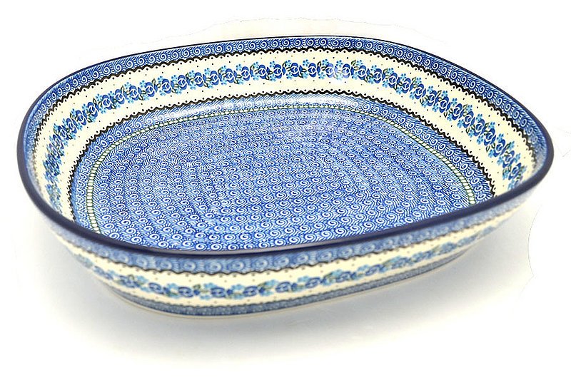 Ceramika Artystyczna Polish Pottery Baker - Rounded Rectangular - Twilight 157-0882a (Ceramika Artystyczna)