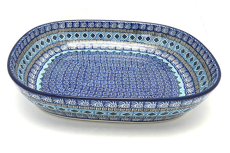 Ceramika Artystyczna Polish Pottery Baker - Shallow Rectangular - Large - Aztec Sky 156-1917a (Ceramika Artystyczna)