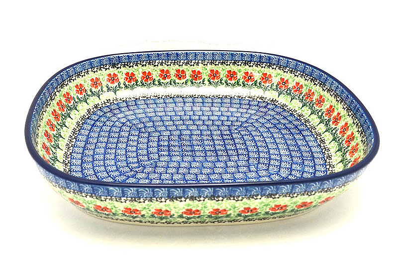 Ceramika Artystyczna Polish Pottery Baker - Shallow Rectangular - Large - Maraschino 156-1916a (Ceramika Artystyczna)
