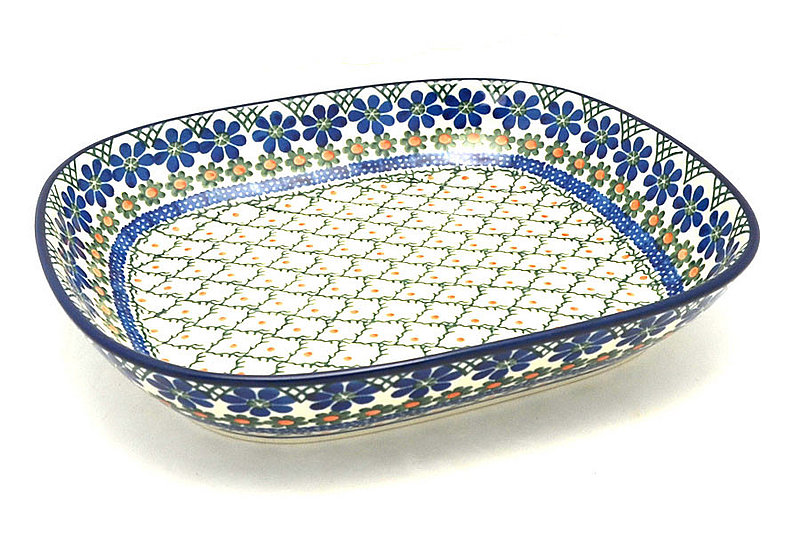 Ceramika Artystyczna Polish Pottery Baker - Shallow Rectangular - Medium - Primrose 158-854a (Ceramika Artystyczna)
