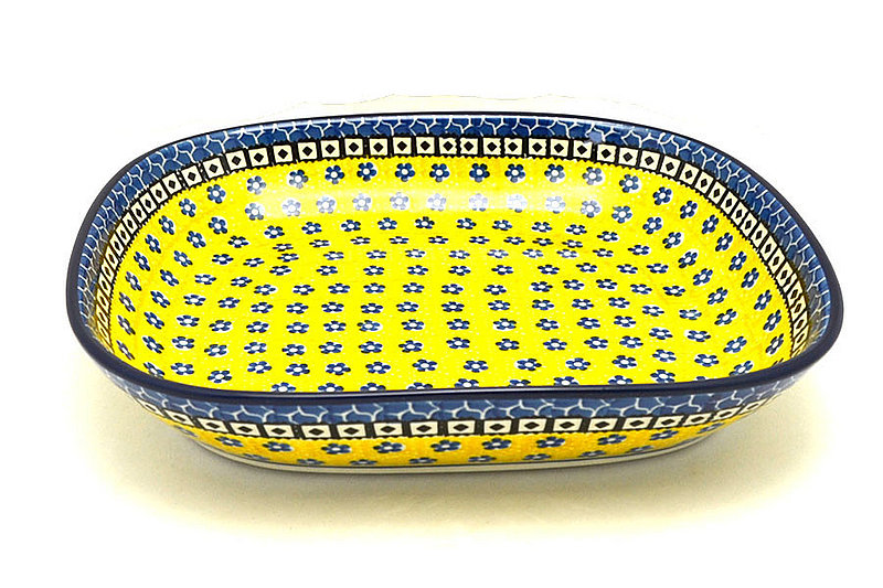 Ceramika Artystyczna Polish Pottery Baker - Shallow Rectangular - Medium - Sunburst 158-859a (Ceramika Artystyczna)