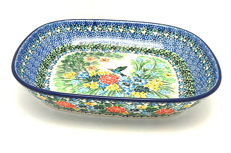 Ceramika Artystyczna Polish Pottery Baker - Shallow Rectangular - Medium - Unikat Signature - U3271 158-U3271 (Ceramika Artystyczna)