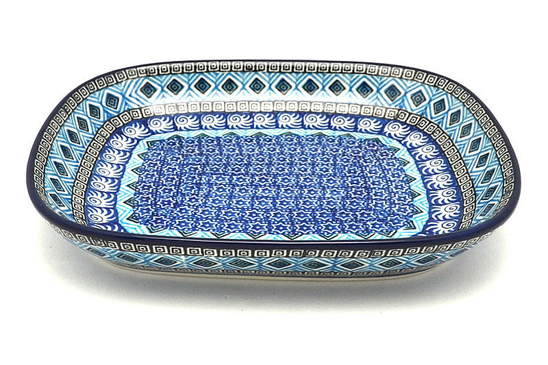 Ceramika Artystyczna Polish Pottery Baker - Shallow Rectangular - Small - Aztec Sky 159-1917a (Ceramika Artystyczna)