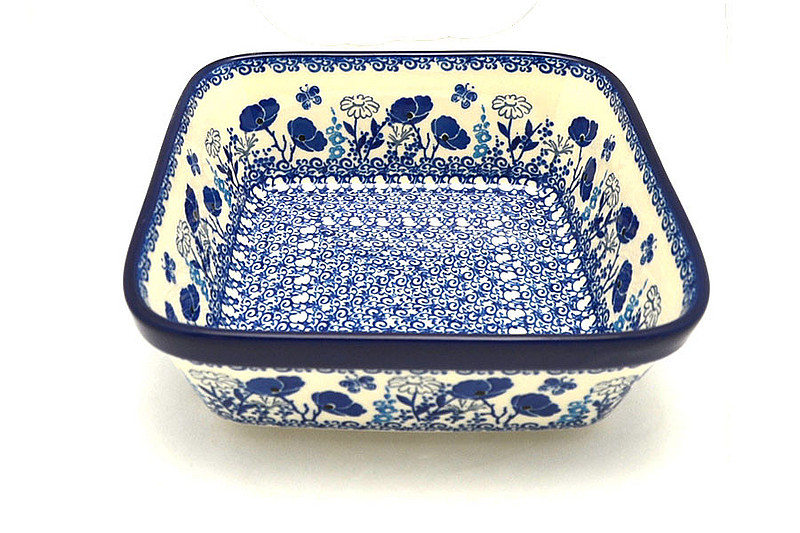 Ceramika Artystyczna Polish Pottery Baker - Square - Evening Poppies 430-2902a (Ceramika Artystyczna)