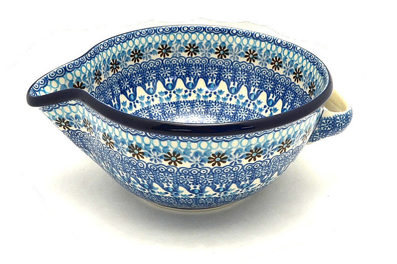 Ceramika Artystyczna Polish Pottery Batter Bowl - 1 quart - Blue Yonder 240-2187a (Ceramika Artystyczna)