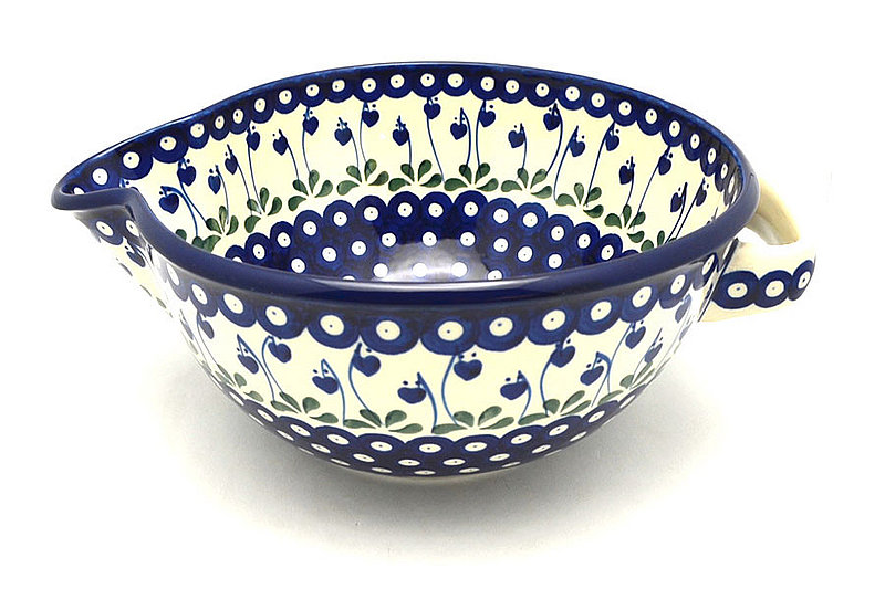 Ceramika Artystyczna Polish Pottery Batter Bowl - 2 quart - Bleeding Heart 714-377o (Ceramika Artystyczna)