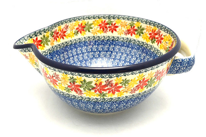 Ceramika Artystyczna Polish Pottery Batter Bowl - 2 quart - Maple Harvest 714-2533a (Ceramika Artystyczna)