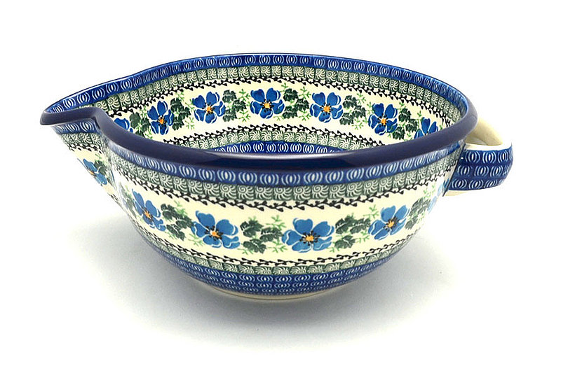 Ceramika Artystyczna Polish Pottery Batter Bowl - 2 quart - Morning Glory 714-1915a (Ceramika Artystyczna)