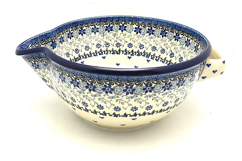 Ceramika Artystyczna Polish Pottery Batter Bowl - 2 quart - Silver Lace 714-2158a (Ceramika Artystyczna)