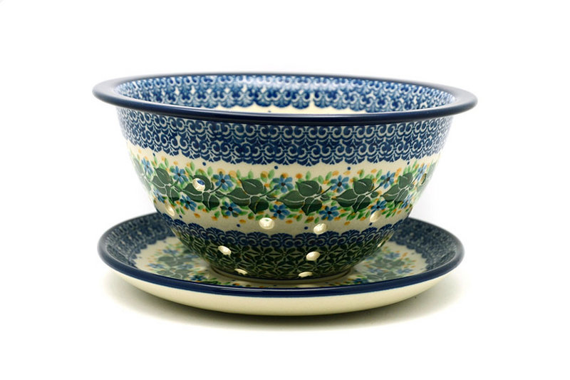 Ceramika Artystyczna Polish Pottery Berry Bowl with Saucer - Ivy Trail 470-1898a (Ceramika Artystyczna)