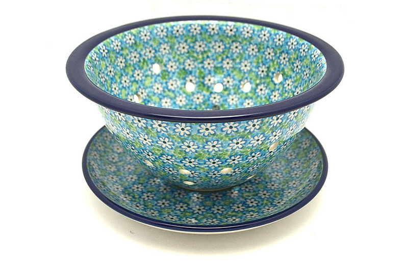 Ceramika Artystyczna Polish Pottery Berry Bowl with Saucer - Key Lime 470-2252a (Ceramika Artystyczna)