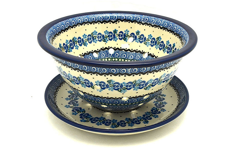 Ceramika Artystyczna Polish Pottery Berry Bowl with Saucer - Twilight 470-0882a (Ceramika Artystyczna)