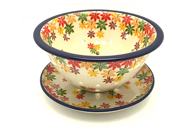 Ceramika Artystyczna Polish Pottery Berry Bowl with Saucer - Unikat Signature - U4937 470-U4937 (Ceramika Artystyczna)