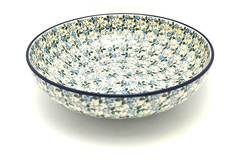 Ceramika Artystyczna Polish Pottery Bowl - Contemporary - Large (11") - Forget-Me-Knot C36-2089a (Ceramika Artystyczna)