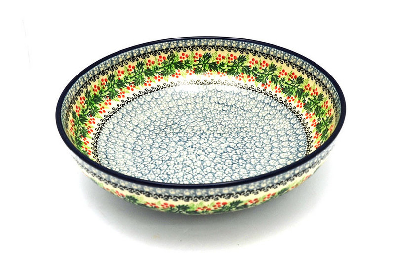 Polish Pottery Bowl - Contemporary - Large (11") - Holly Berry
