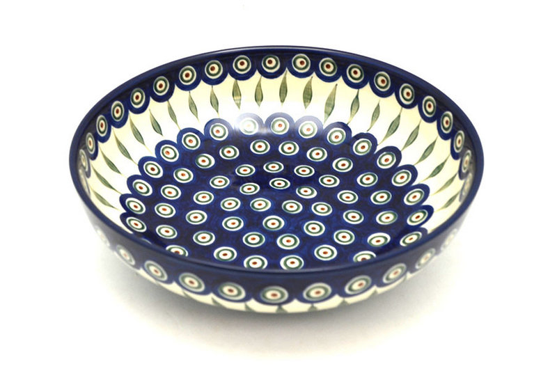 Polish Pottery Bowl - Contemporary - Large (11") - Peacock