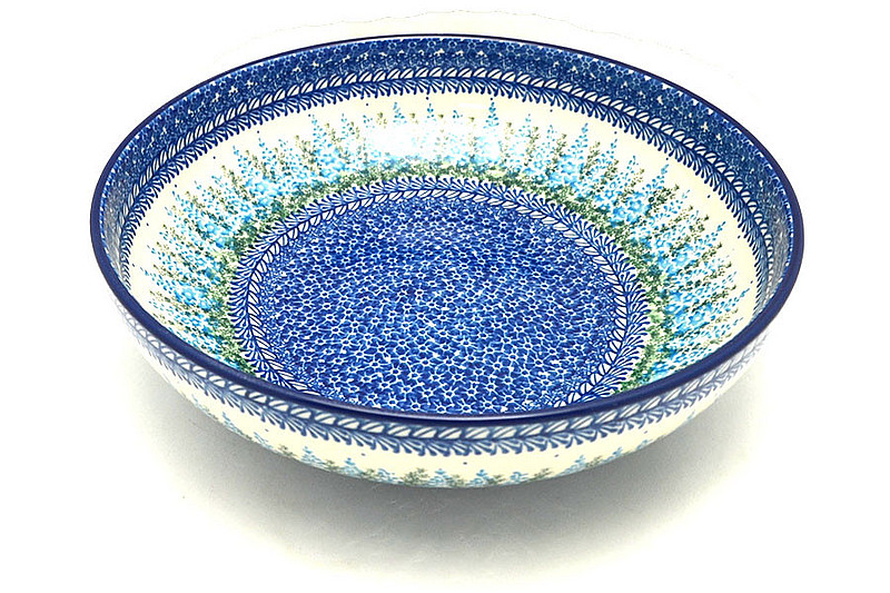Ceramika Artystyczna Polish Pottery Bowl - Contemporary - Large (11") - Virginia Blue Bells C36-3279a (Ceramika Artystyczna)