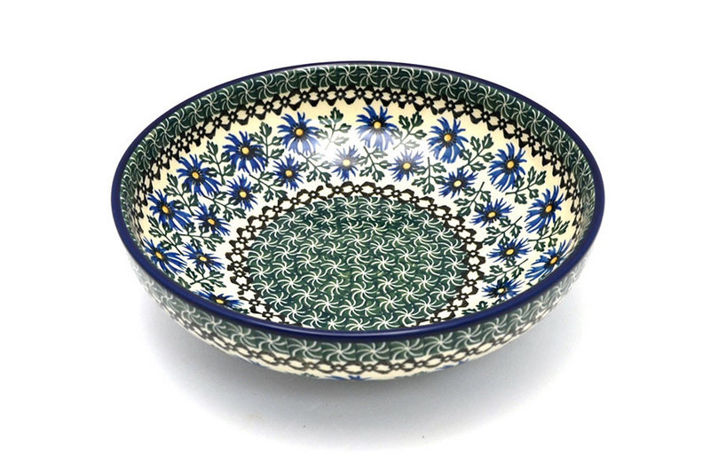 Ceramika Artystyczna Polish Pottery Bowl - Contemporary - Medium (9") - Blue Chicory B91-976a (Ceramika Artystyczna)