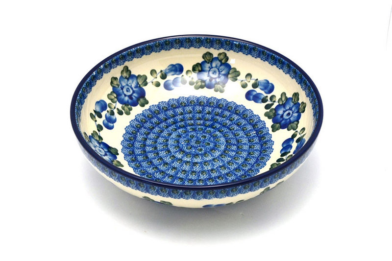 Ceramika Artystyczna Polish Pottery Bowl - Contemporary - Medium (9") - Blue Poppy B91-163a (Ceramika Artystyczna)