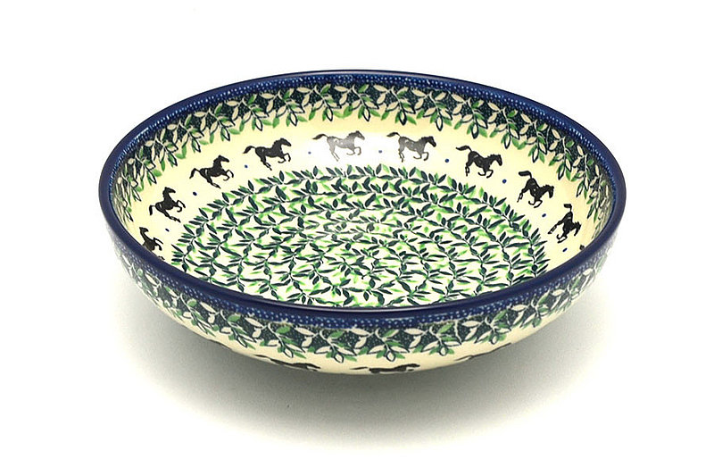 Ceramika Artystyczna Polish Pottery Bowl - Contemporary - Medium (9") - Dark Horse B91-2241a (Ceramika Artystyczna)