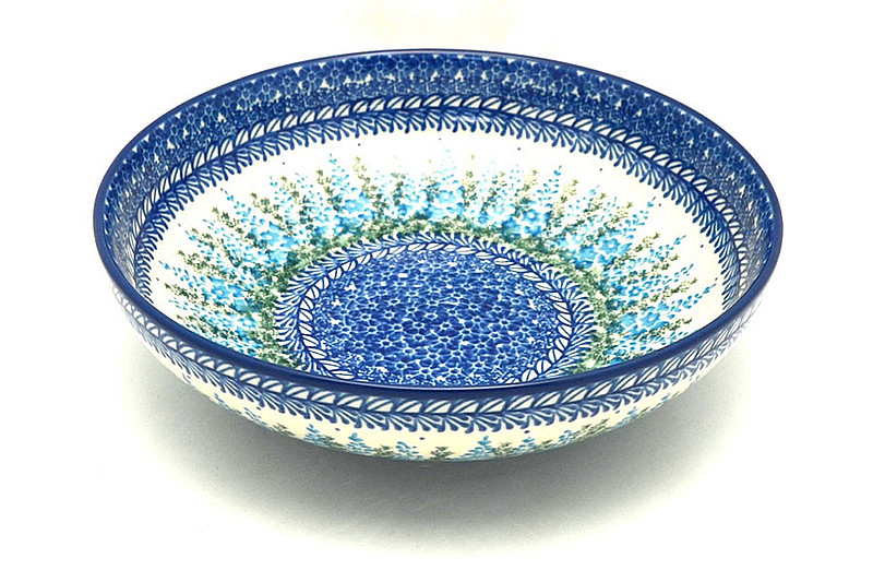 Ceramika Artystyczna Polish Pottery Bowl - Contemporary - Medium (9") - Virginia Blue Bells B91-3279a (Ceramika Artystyczna)