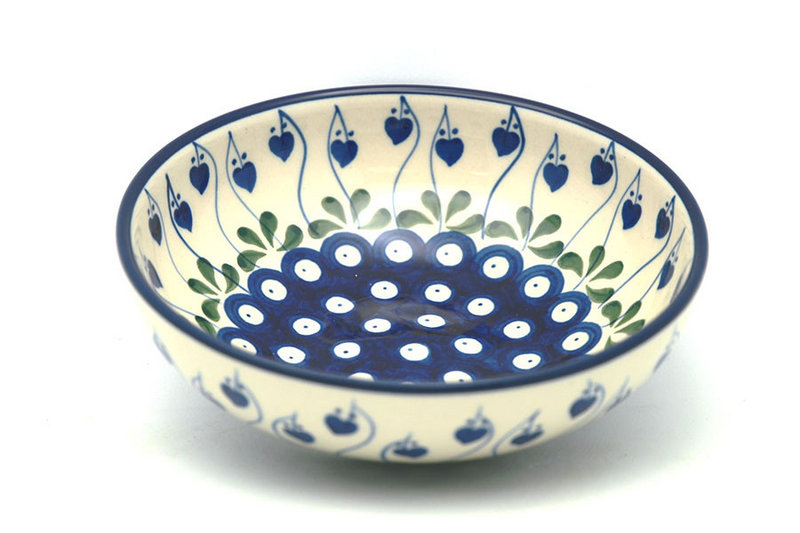 Ceramika Artystyczna Polish Pottery Bowl - Contemporary Salad - Bleeding Heart B90-377o (Ceramika Artystyczna)