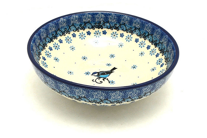 Ceramika Artystyczna Polish Pottery Bowl - Contemporary Salad - Bluebird B90-2529a (Ceramika Artystyczna)