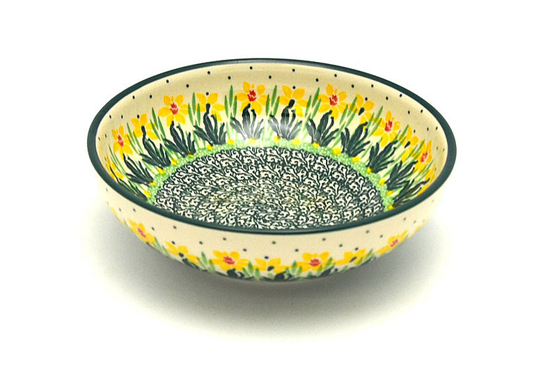 Ceramika Artystyczna Polish Pottery Bowl - Contemporary Salad - Daffodil B90-2122q (Ceramika Artystyczna)