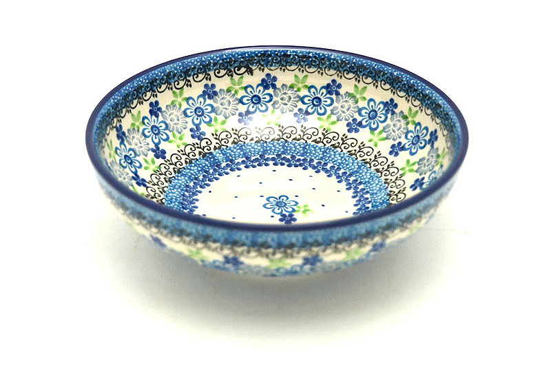 Ceramika Artystyczna Polish Pottery Bowl - Contemporary Salad - Flower Works B90-2633a (Ceramika Artystyczna)