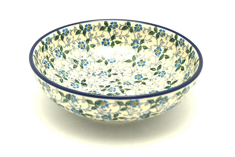 Polish Pottery Bowl - Contemporary Salad - Forget-Me-Knot