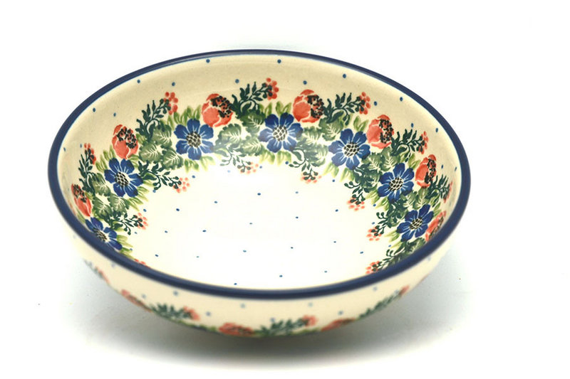 Ceramika Artystyczna Polish Pottery Bowl - Contemporary Salad - Garden Party B90-1535a (Ceramika Artystyczna)