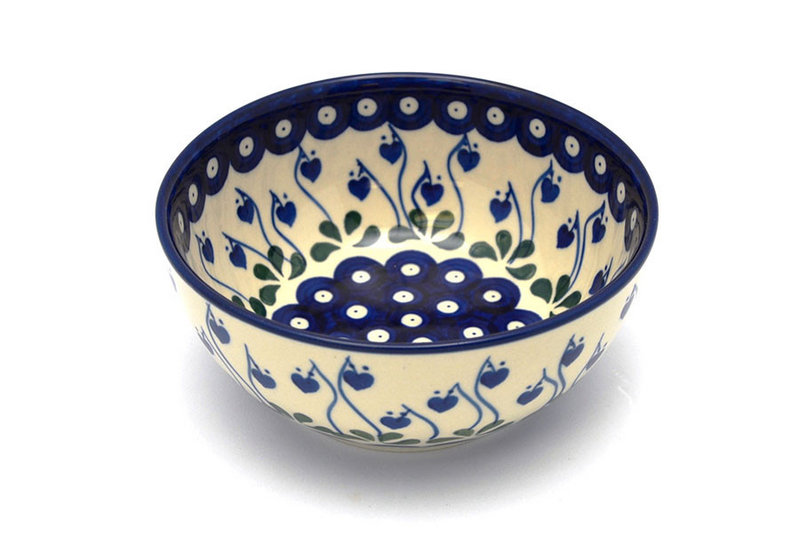 Ceramika Artystyczna Polish Pottery Bowl - Coupe Cereal - Bleeding Heart C38-377o (Ceramika Artystyczna)