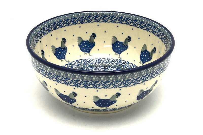 Polish Pottery Bowl - Coupe Cereal - Blue Hen