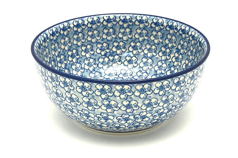 Ceramika Artystyczna Polish Pottery Bowl - Coupe Cereal - Daisy Flurry C38-2176a (Ceramika Artystyczna)