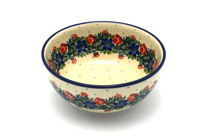 Ceramika Artystyczna Polish Pottery Bowl - Coupe Cereal - Garden Party C38-1535a (Ceramika Artystyczna)