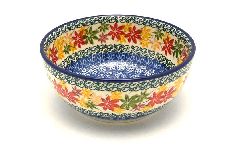Ceramika Artystyczna Polish Pottery Bowl - Coupe Cereal - Maple Harvest C38-2533a (Ceramika Artystyczna)
