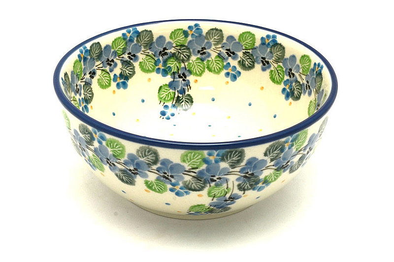 Ceramika Artystyczna Polish Pottery Bowl - Coupe Cereal - Spring Viola C38-2339a (Ceramika Artystyczna)