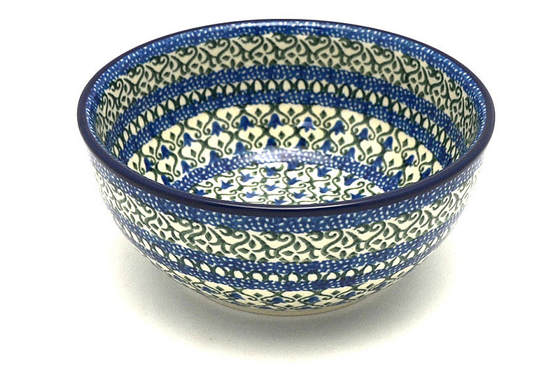Ceramika Artystyczna Polish Pottery Bowl - Coupe Cereal - Tulip Trellis C38-0585a (Ceramika Artystyczna)