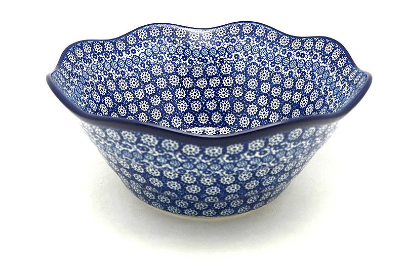 Ceramika Artystyczna Polish Pottery Bowl - Curvy Edge - 10" - Midnight 692-2615a (Ceramika Artystyczna)