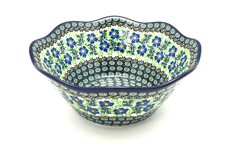 Ceramika Artystyczna Polish Pottery Bowl - Curvy Edge - 10" - Sweet Violet 692-1538a (Ceramika Artystyczna)