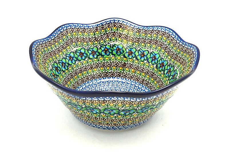 Ceramika Artystyczna Polish Pottery Bowl - Curvy Edge - 10" - Unikat Signature U151 692-U0151 (Ceramika Artystyczna)