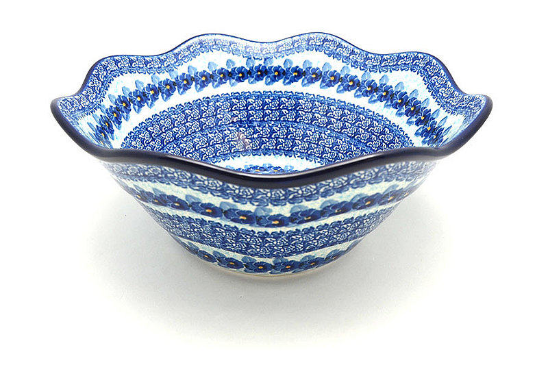 Polish Pottery Bowl - Curvy Edge - 12" - Unikat Signature - U3639