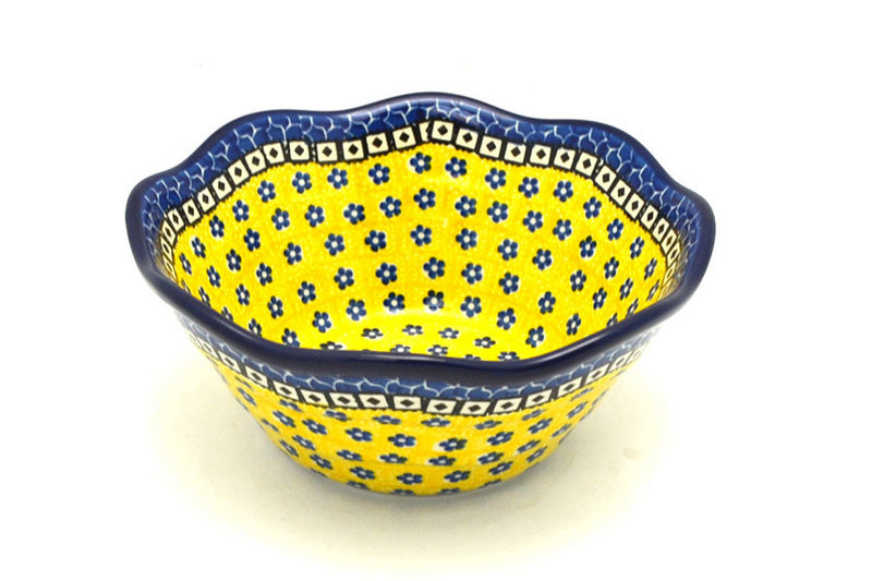 Polish Pottery Bowl - Curvy Edge - 8" - Sunburst