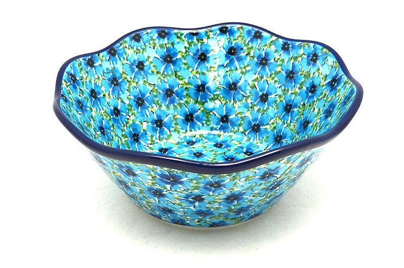 Ceramika Artystyczna Polish Pottery Bowl - Curvy Edge - 8" - Unikat Signature U4929 691-U4929 (Ceramika Artystyczna)