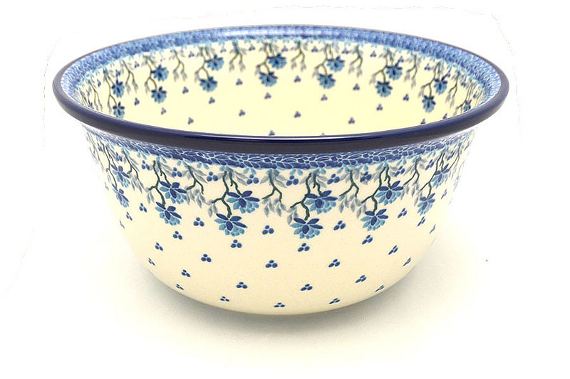 Polish Pottery Bowl - Deep Artisan Bowl - Large - Clover Field