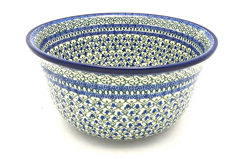 Ceramika Artystyczna Polish Pottery Bowl - Deep Artisan Bowl - Large - Tulip Trellis 113-585a (Ceramika Artystyczna)
