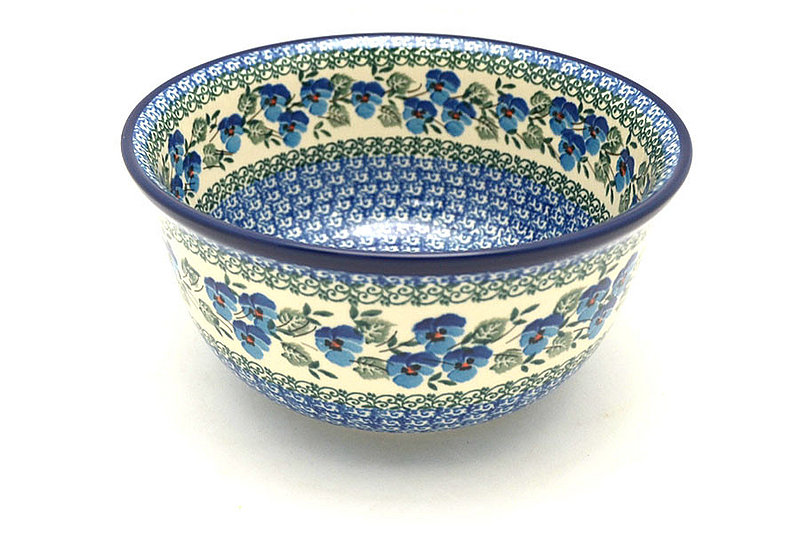 Ceramika Artystyczna Polish Pottery Bowl - Deep Artisan Bowl - Medium - Winter Viola 214-2273a (Ceramika Artystyczna)