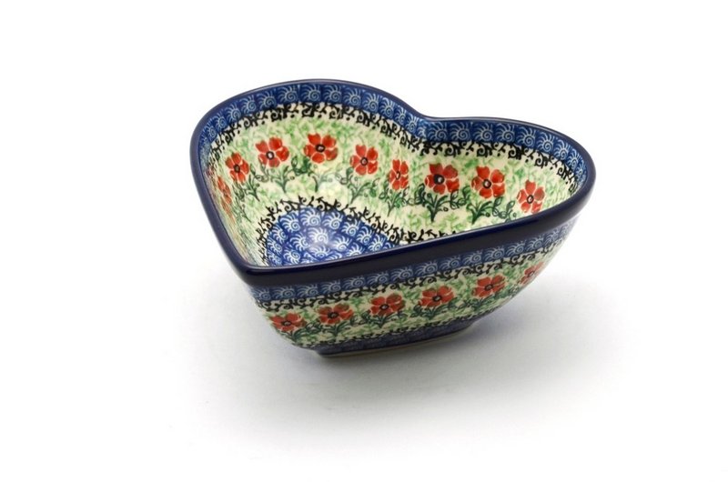 Ceramika Artystyczna Polish Pottery Bowl - Deep Heart - Maraschino B37-1916a (Ceramika Artystyczna)