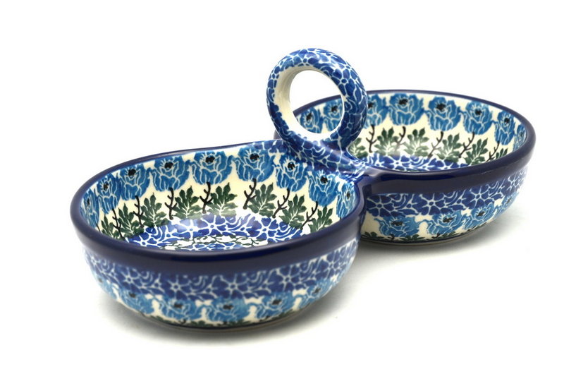 Ceramika Artystyczna Polish Pottery Bowl - Double Serving - Antique Rose 942-1390a (Ceramika Artystyczna)